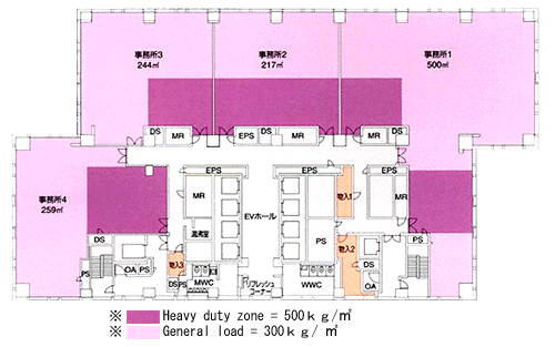 オフィスフロア平面図